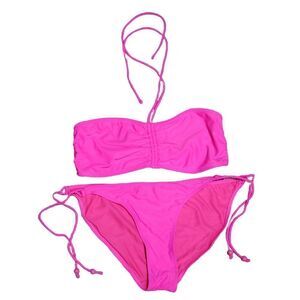 OP Bright Pink 2-pc Bandeau Bikini Set XLARGE